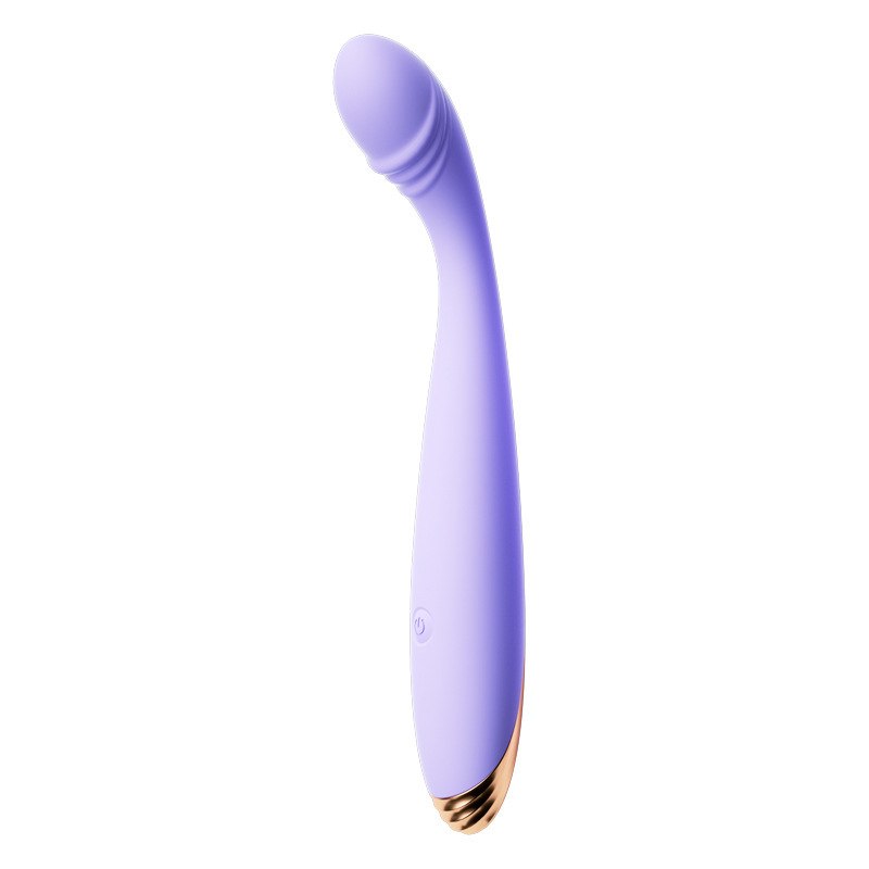 Arc curved massager in soft lilac with gold base detailing
