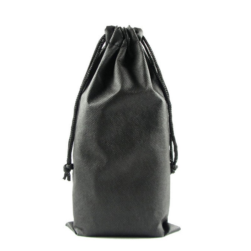 Haven drawstring storage pouch in black breathable fabric